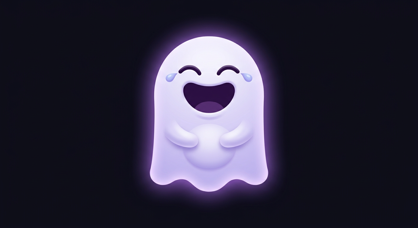Boo the ghost, laughing